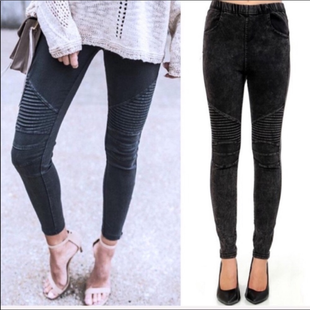 💃LAST Gray Must Have Moto Leggings - Picture 8 of 8
